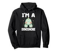 Funny Dinosnore Sleepy Dinosaur Kids Bedtime Pajama Napping Pullover Hoodie