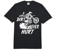 Funny Dirt Bike Motocross Men a Little Dirt Never Hurt Comfort Colors Adult Heavyweight T-Shirt