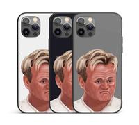 Funny Disappointed Gordon Phone Case Celebrity Chef Meme Cover Cooking Show Quote iPhone 13 14 15 16 Pro Max Case Foodie Gift Humorous Kitchen Accessory Custom Background Colour Protective Black