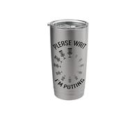 Funny Disc Golf Basket Please Wait I'm Putting Slow Putter Stainless Steel Insulated Tumbler