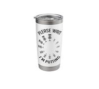 Funny Disc Golf Basket Please Wait I'm Putting Slow Putter Stainless Steel Insulated Tumbler