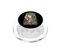 Funny Disc Golf Medusa Girl Woman Player Playing Through PopSockets PopGrip for MagSafe