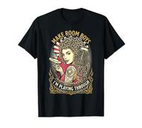 Funny Disc Golf Medusa Girl Woman Player Playing Through Value Graphic T-Shirt