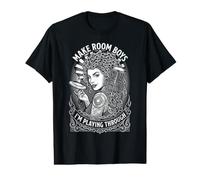 Funny Disc Golf Medusa Girl Woman Player Playing Through Value Graphic T-Shirt
