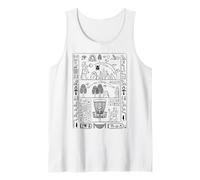 Funny Disc Golf Player Ancient Egyptian Hieroglyphics Tank Top