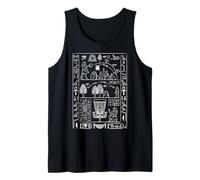 Funny Disc Golf Player Ancient Egyptian Hieroglyphics Tank Top