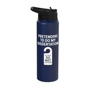 Funny Dissertation Thesis College University Joke Students Stainless Steel Insulated Water Bottle