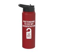 Funny Dissertation Thesis College University Joke Students Stainless Steel Insulated Water Bottle