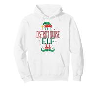 Funny District Nurse Elf Christmas Holiday for Medical Staff Pullover Hoodie