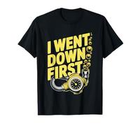 Funny Divemaster Went Down First Humor Scuba Diving Dive T-Shirt