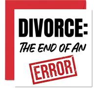 Funny Divorce Card, Error 404 Congrats Seperation | Congratulations Divorce Gifts Party, Card, 145mm Just Divorced Day Greeting Cards