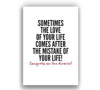 Funny Divorce Card | Humorous Divorce Card | Rude Divorce Card | Cheeky Cards