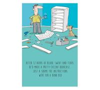 Funny DIY Assembly Fail Father's Day Card, Bookcase vs Bunk Bed Humour
