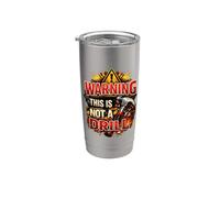 Funny DIY Builder Hammer Warning This is Not A Drill Stainless Steel Insulated Tumbler