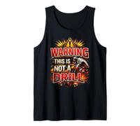 Funny DIY Builder Hammer Warning This is Not A Drill Tank Top