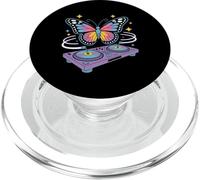 Funny DJ Butterfly Spins Animal Magic PopSockets PopGrip for MagSafe