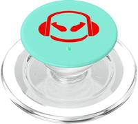Funny DJ Mallow's SmilingFace All Red PopSockets PopGrip for MagSafe