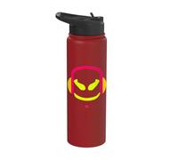 Funny DJ Mallow's SmilingFace Flash Yellow Stainless Steel Insulated Water Bottle