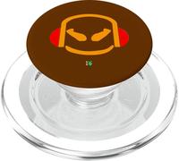 Funny DJ Mallow's SmilingFace Half Colors Orange and Red PopSockets PopGrip for MagSafe