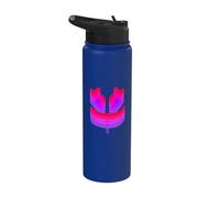 Funny DJ Mallow's SmilingFace Red/Purple Stainless Steel Insulated Water Bottle