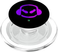Funny DJ SmilingFace Dark/light Purple PopSockets PopGrip for MagSafe