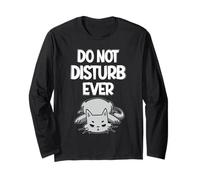 Funny Do Not Disturn Ever Lazy Cat Humor Long Sleeve T-Shirt