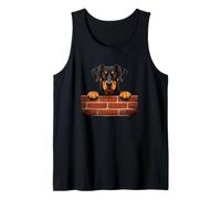 Funny Doberman Dog Brick Wall Design Doberman Pinscher Lover Tank Top