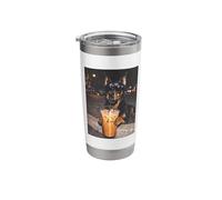 Funny Doberman Drinking Iced Coffee Dog Meme Stainless Steel Insulated Tumbler