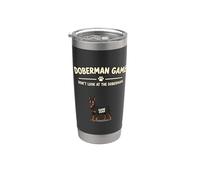 Funny Doberman Game Dog Lover Gift Stainless Steel Insulated Tumbler