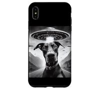 Funny Doberman Pinscher Selfie with UFOs Case for iPhone XS Max