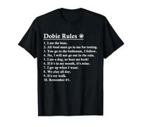 Funny Dobie Dog Rules Doberman Pinscher T-Shirt