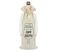 Funny Doctor Gifts for Men Women Doctor Friend Gifts Wine Bag Doctor Appreciation Gifts Thank You Gift for Doctor Birthday Christmas Graduation Gift for Doctor Reusable Wine Bottle Gift Bags