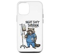 Funny Doctor Nurse Night Shift Survivor Raccoon Caffeine IV Case for iPhone 12/12 Pro