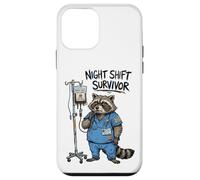 Funny Doctor Nurse Night Shift Survivor Raccoon Caffeine IV Case for iPhone 12 mini