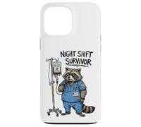 Funny Doctor Nurse Night Shift Survivor Raccoon Caffeine IV Case for iPhone 13 Pro Max