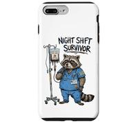 Funny Doctor Nurse Night Shift Survivor Raccoon Caffeine IV Case for iPhone 7 Plus/8 Plus