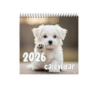 Funny Dog 2026 Wall Calendar | Wall Calendar Puppy Dog - Large Grid Monthly Planner for Home Workplace Personal Goal Tracking Team Meetings Holiday Preparations Classroom Fitness Routines (White)