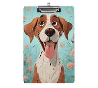 Funny Dog Acrylic Clipboard with Low Profile Clip Clipboards with Hanging Hook A4 Letter Size Clip Board Holds 100 Sheets for Workshops and Office Use