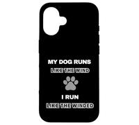 Funny Dog Agility - dog runs like the wind i run like winded Case for iPhone 16