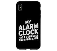 Funny Dog Alarm Clock T-Shirt Cold Nose Bad Breath Dog Treat Case for iPhone XS Max