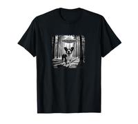 Funny Dog Alien UFO Taking A Selfie Photo T-Shirt
