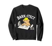 Funny Dog Architect Working on BluePrints Sweatshirt
