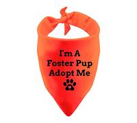 Funny Dog Bandana Anxious Dog Bandana I'm A Foster Pup Adopt Me Bibs Accessories For Pet Birthday Gift Dog Bandanas(I'm A Foster)