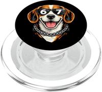 Funny Dog Beagle Sunglasses 67 Six Seven Meme PopSockets PopGrip for MagSafe