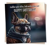 Funny Dog Birthday Card - Another Year Older but Cooler Than Ever - Happy Birthday Humour Card for Family and Friends - Fun Dog Greetings Wish for Men, Women, Son, Grandson - Made in UK