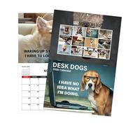 Funny Dog Calendar 2026 Wall Calendar, 12 Month Calendar Planner, Creative Table Organizing Workplace Planning, Decorative Calendars For Bedroom Living Room Dog Lovers, 28.5 * 21cm