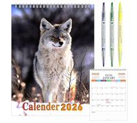 Funny Dog Calendar, 2026 wall Calendar-A4 Vertical Wall Planner Jan 2026 - Dec 2026, Month to View Ideal for Home,Office, School, Easy & Efficient Planning