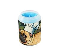 Funny Dog Chef Portable Paw Cleaner Cup with Silicone Brush Soft Essential For All Pets Owners for Dogs Cats