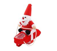 Funny Dog Christmas Costume, Santa Riding Reindeer Outfit with Headband, Soft Pet Clothes for Christmas Party, Dress Up Fun for Small Medium Large Dogs & Cats