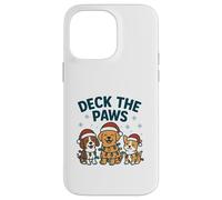 Funny Dog Christmas Design for Pet Lovers Deck the Paws Pun Case for iPhone 14 Pro Max